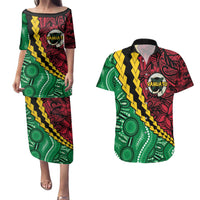 Vanuatu Personalized Tribal Couples Matching Puletasi and Hawaiian Shirt Aboriginal Inspired Mix Style - Polynesian Pride