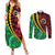 Vanuatu Personalized Tribal Couples Matching Summer Maxi Dress and Long Sleeve Button Shirt Aboriginal Inspired Mix Style - Polynesian Pride