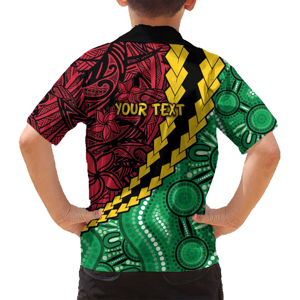 Vanuatu Personalized Tribal Family Matching Long Sleeve Bodycon Dress and Hawaiian Shirt Aboriginal Inspired Mix Style - Polynesian Pride