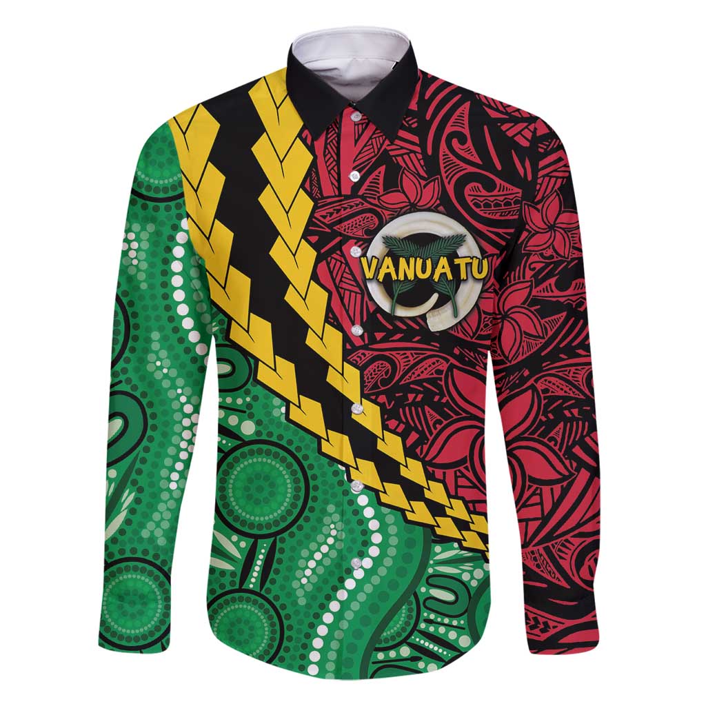 Vanuatu Personalized Tribal Family Matching Long Sleeve Bodycon Dress and Hawaiian Shirt Aboriginal Inspired Mix Style - Polynesian Pride