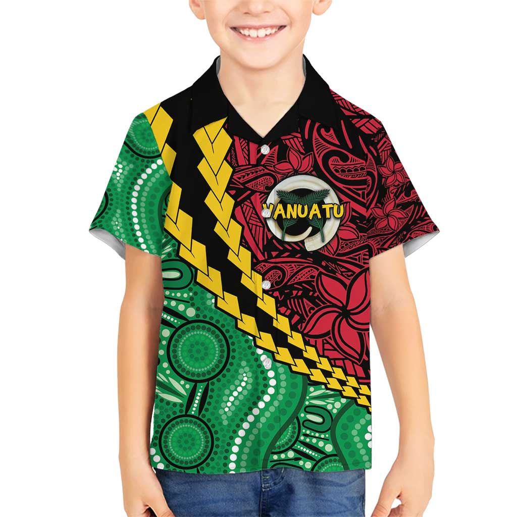 Vanuatu Personalized Tribal Family Matching Off Shoulder Maxi Dress and Hawaiian Shirt Aboriginal Inspired Mix Style - Polynesian Pride