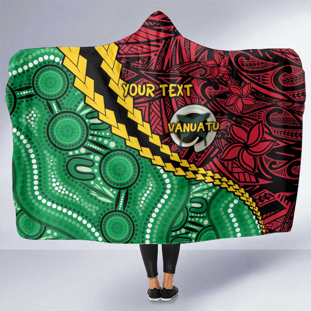 Vanuatu Personalized Tribal Hooded Blanket Aboriginal Inspired Mix Style - Polynesian Pride