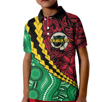 Vanuatu Personalized Tribal Kid Polo Shirt Aboriginal Inspired Mix Style - Polynesian Pride