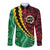 Vanuatu Personalized Tribal Long Sleeve Button Shirt Aboriginal Inspired Mix Style - Polynesian Pride