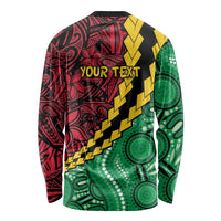 Vanuatu Personalized Tribal Long Sleeve Shirt Aboriginal Inspired Mix Style - Polynesian Pride