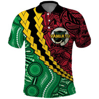 Vanuatu Personalized Tribal Polo Shirt Aboriginal Inspired Mix Style - Polynesian Pride