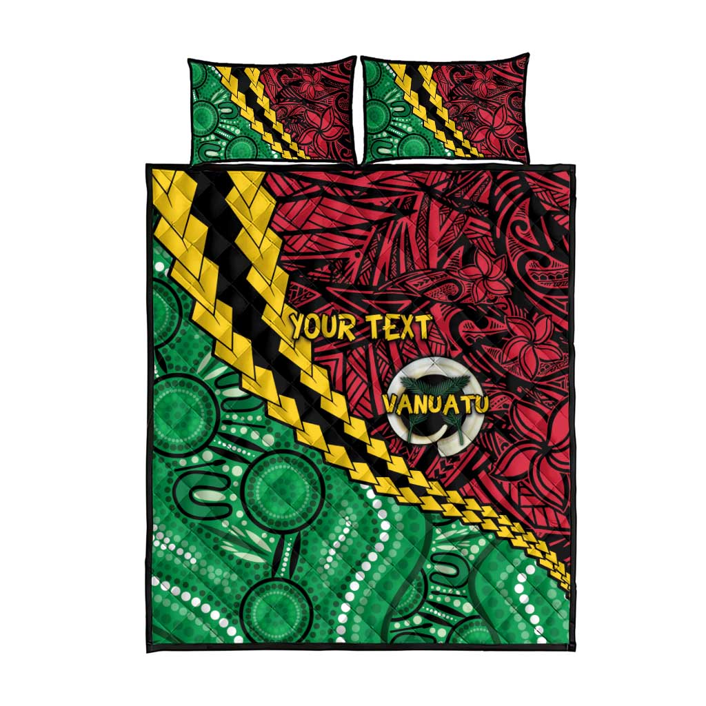 Vanuatu Personalized Tribal Quilt Bed Set Aboriginal Inspired Mix Style - Polynesian Pride