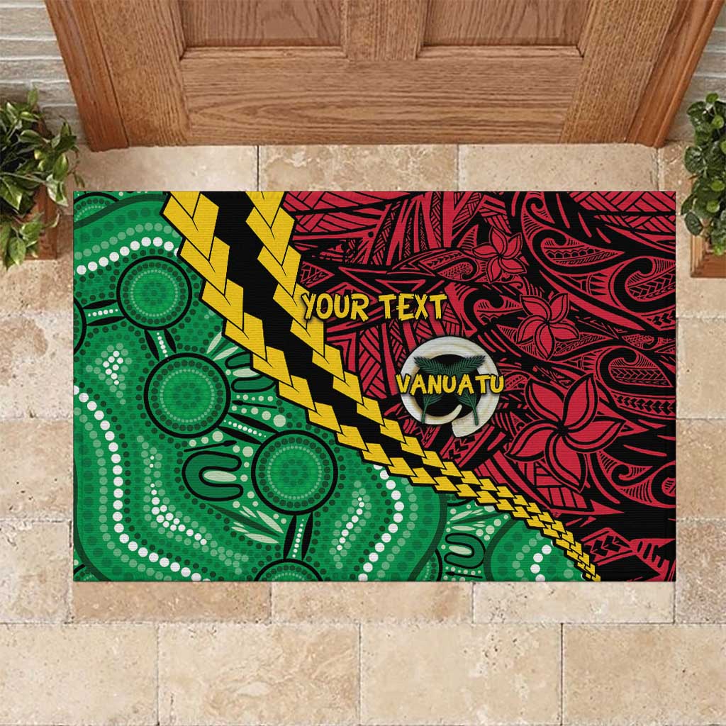 Vanuatu Personalized Tribal Rubber Doormat Aboriginal Inspired Mix Style - Polynesian Pride