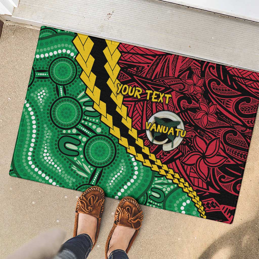 Vanuatu Personalized Tribal Rubber Doormat Aboriginal Inspired Mix Style - Polynesian Pride