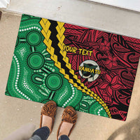 Vanuatu Personalized Tribal Rubber Doormat Aboriginal Inspired Mix Style - Polynesian Pride