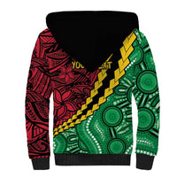 Vanuatu Personalized Tribal Sherpa Hoodie Aboriginal Inspired Mix Style - Polynesian Pride