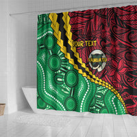 Vanuatu Personalized Tribal Shower Curtain Aboriginal Inspired Mix Style - Polynesian Pride