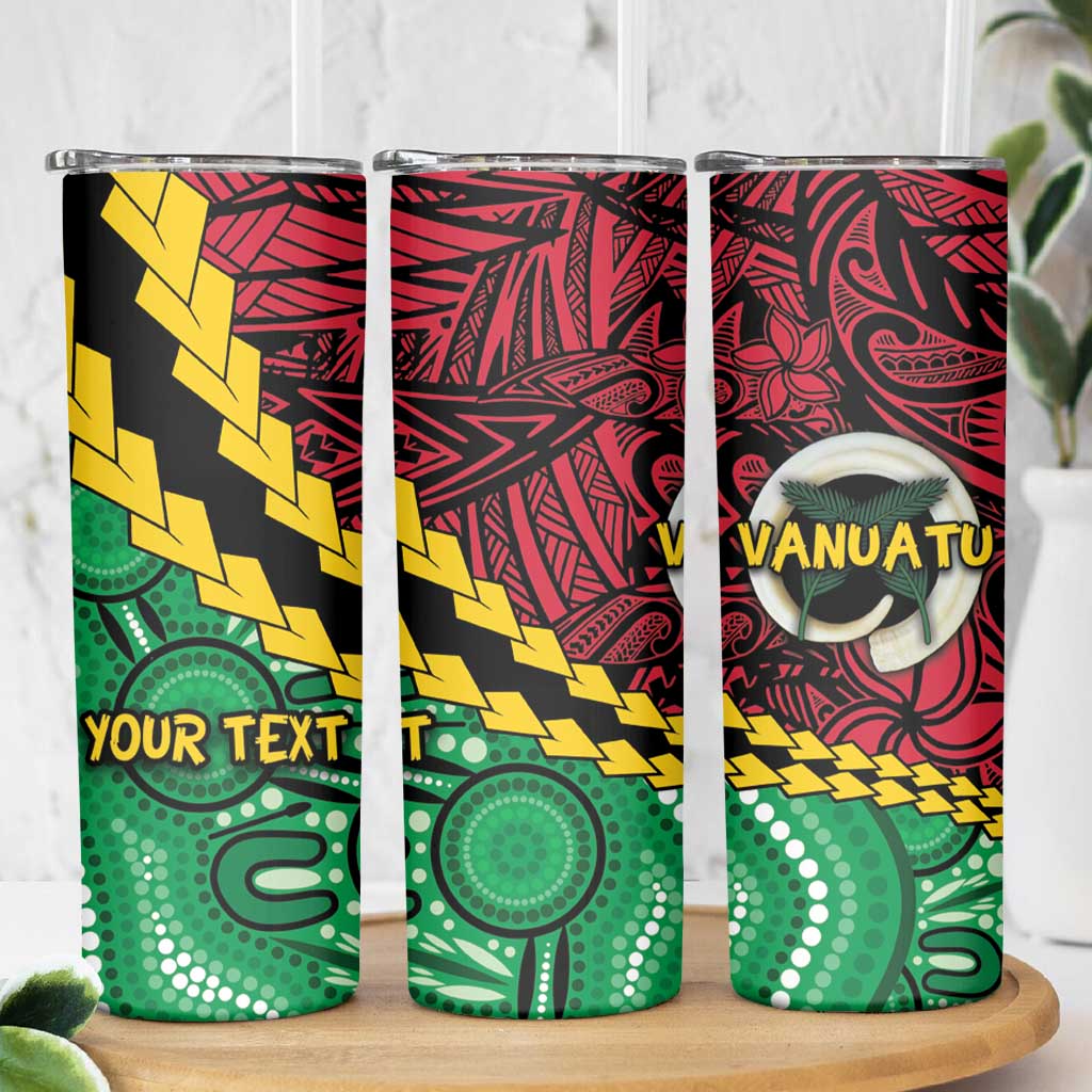 Vanuatu Personalized Tribal Skinny Tumbler Aboriginal Inspired Mix Style - Polynesian Pride