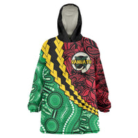 Vanuatu Personalized Tribal Wearable Blanket Hoodie Aboriginal Inspired Mix Style - Polynesian Pride