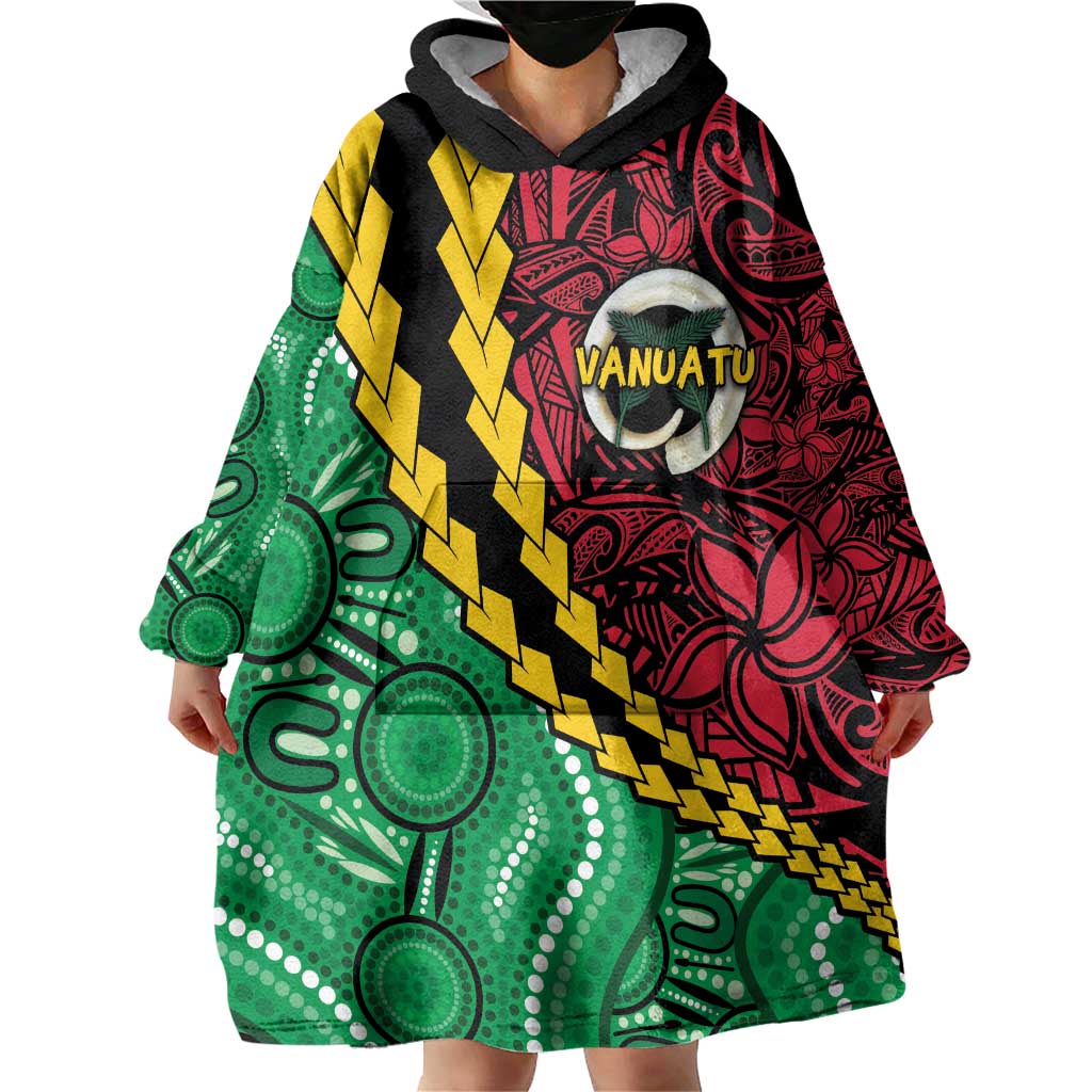 Vanuatu Personalized Tribal Wearable Blanket Hoodie Aboriginal Inspired Mix Style - Polynesian Pride