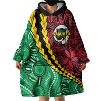 Vanuatu Personalized Tribal Wearable Blanket Hoodie Aboriginal Inspired Mix Style - Polynesian Pride
