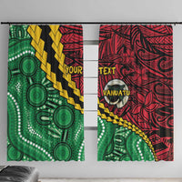 Vanuatu Personalized Tribal Window Curtain Aboriginal Inspired Mix Style - Polynesian Pride