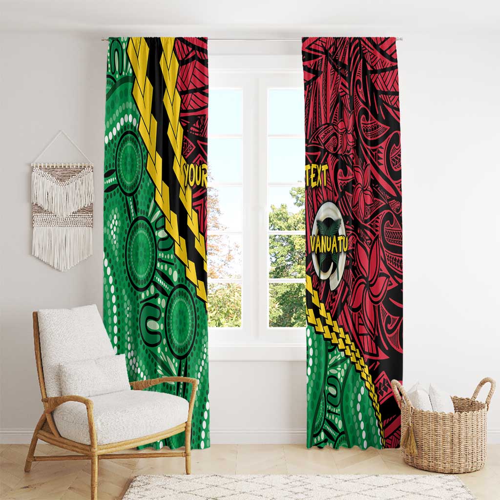 Vanuatu Personalized Tribal Window Curtain Aboriginal Inspired Mix Style - Polynesian Pride