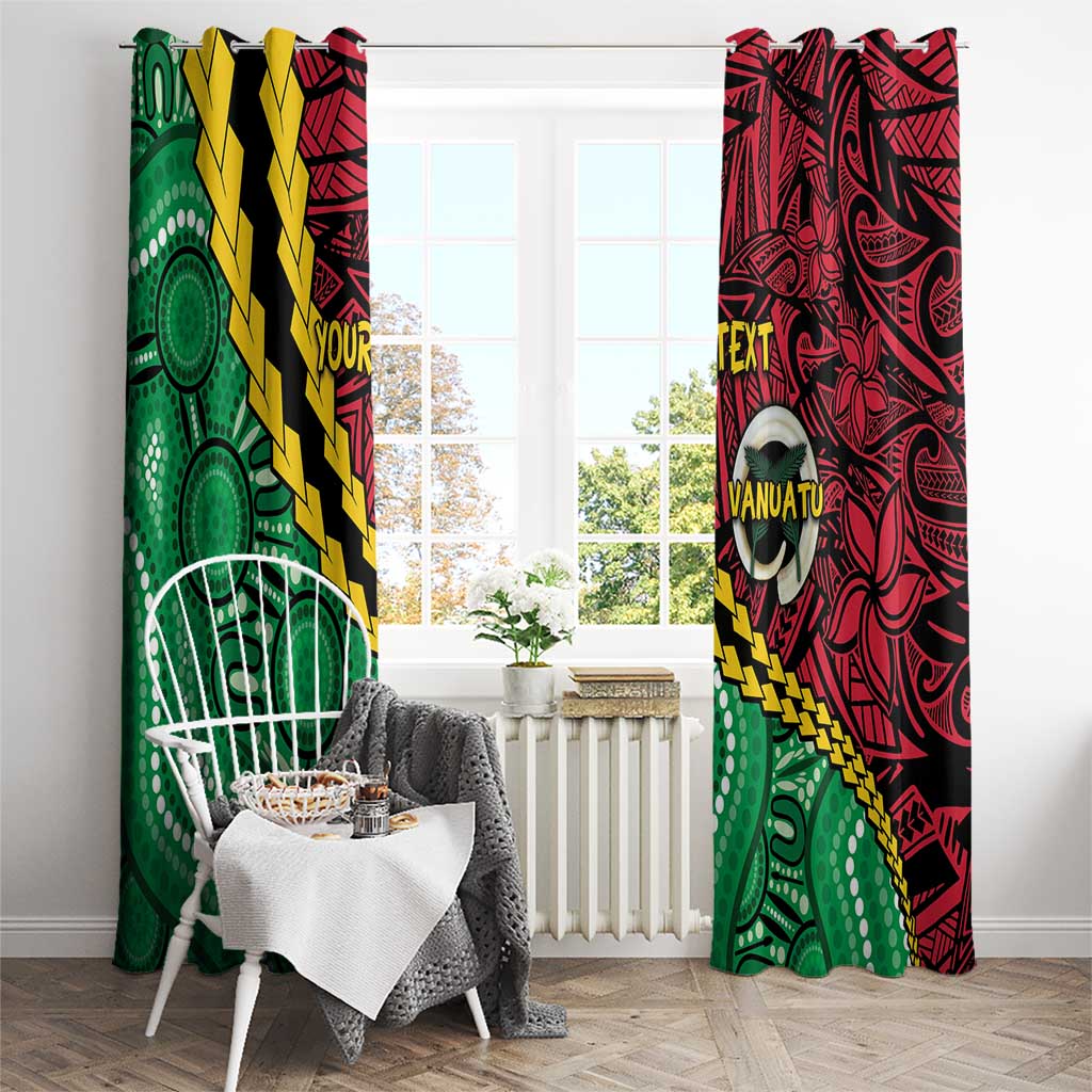Vanuatu Personalized Tribal Window Curtain Aboriginal Inspired Mix Style - Polynesian Pride