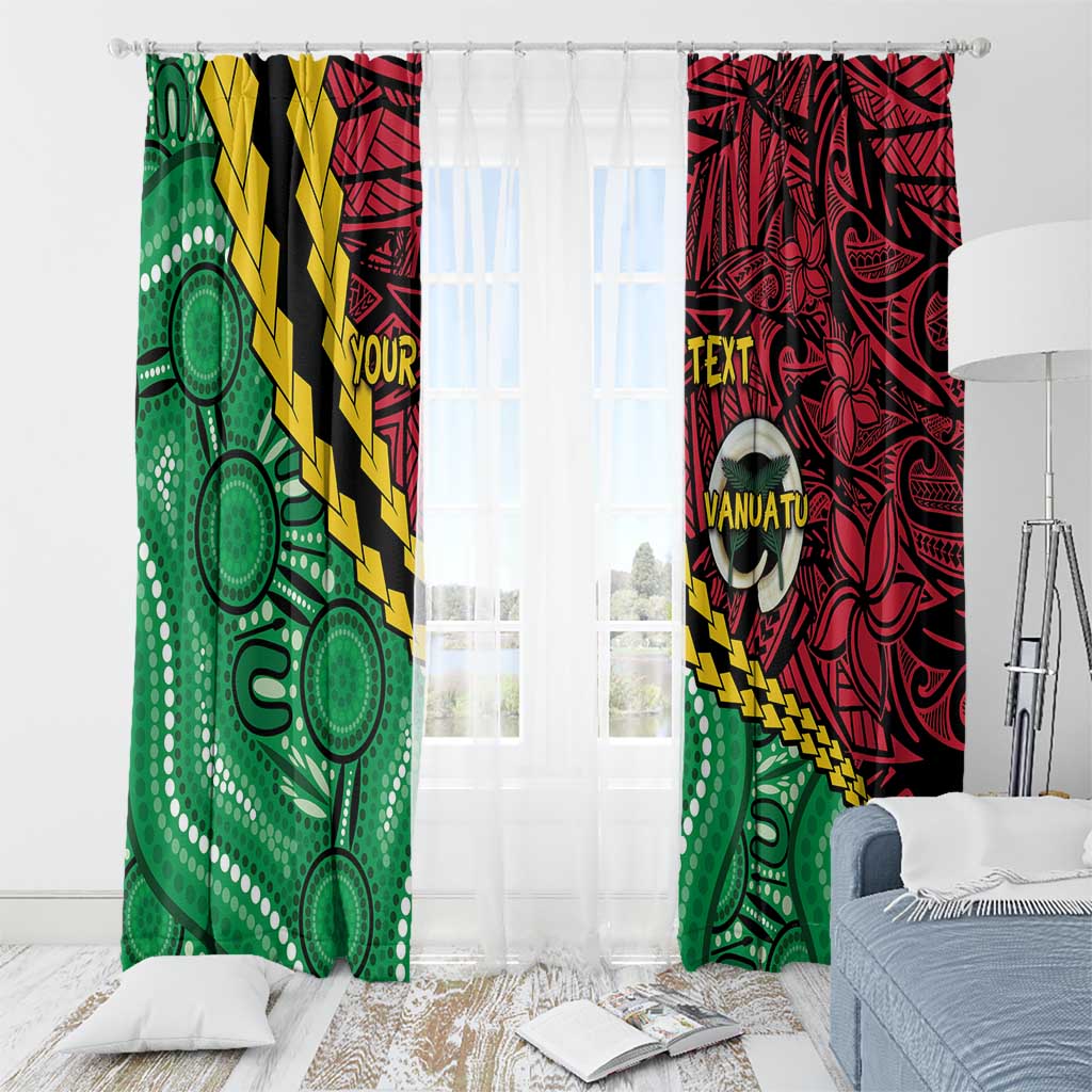 Vanuatu Personalized Tribal Window Curtain Aboriginal Inspired Mix Style - Polynesian Pride
