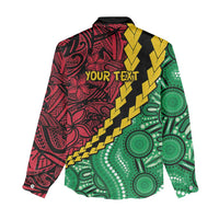 Vanuatu Personalized Tribal Women Casual Shirt Aboriginal Inspired Mix Style - Polynesian Pride