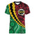 Vanuatu Personalized Tribal Women V-Neck T-Shirt Aboriginal Inspired Mix Style - Polynesian Pride