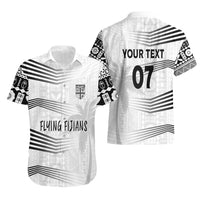 Personalised Fiji Rugby Hawaiian Shirt Kaiviti WC 2023 Jersey Replica - White LT7 - Polynesian Pride