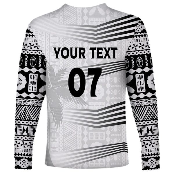 Personalised Fiji Rugby Sweatshirt Kaiviti WC 2023 Jersey Replica - Black LT7 main image 1