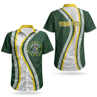 Cook Islands Rugby Personalized Avaiki Couples Matching Long Sleeve Bodycon Dress and Hawaiian Shirt GO Kuki