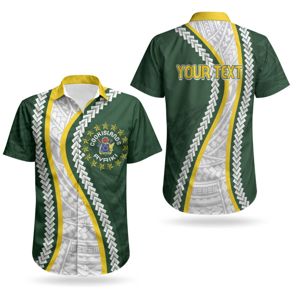 Cook Islands Rugby Personalized Avaiki Couples Matching Puletasi and Hawaiian Shirt GO Kuki