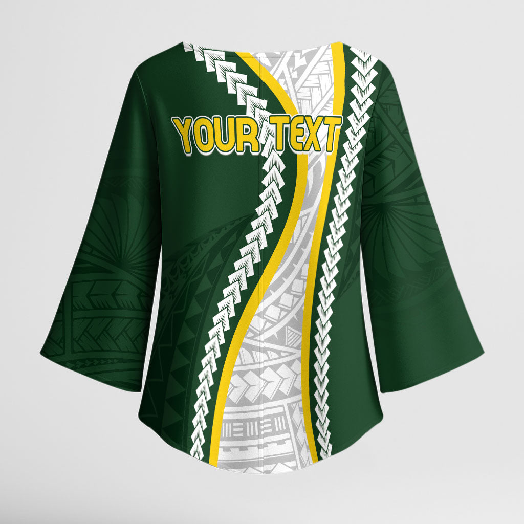 Cook Islands Rugby Personalized Avaiki Kimono Sleeve Blouse GO Kuki