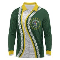Cook Islands Rugby Personalized Avaiki Long Sleeve Polo Shirt GO Kuki