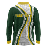 Cook Islands Rugby Personalized Avaiki Long Sleeve Polo Shirt GO Kuki