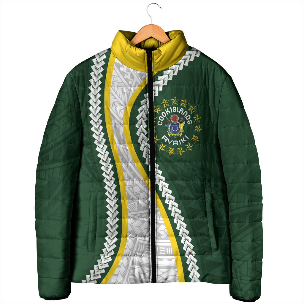 Cook Islands Rugby Personalized Avaiki Padded Jacket GO Kuki