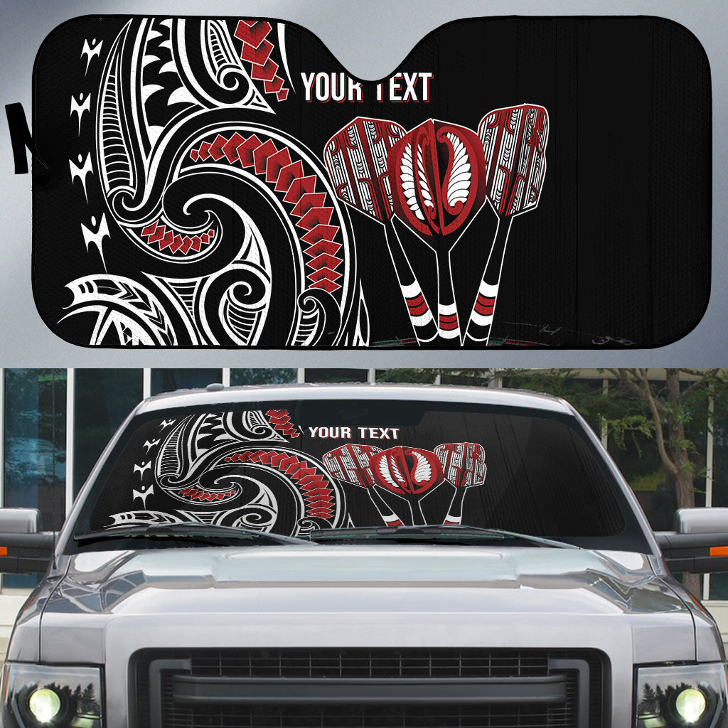 New Zealand Darts Personalized Hei Manaia Auto Sun Shade Classic Kowhaiwhai