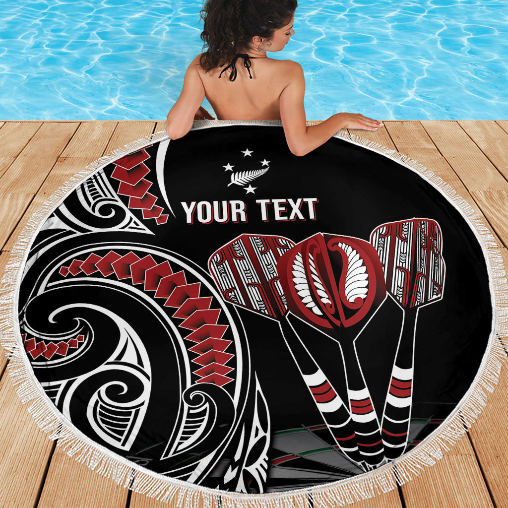 New Zealand Darts Personalized Hei Manaia Beach Blanket Classic Kowhaiwhai