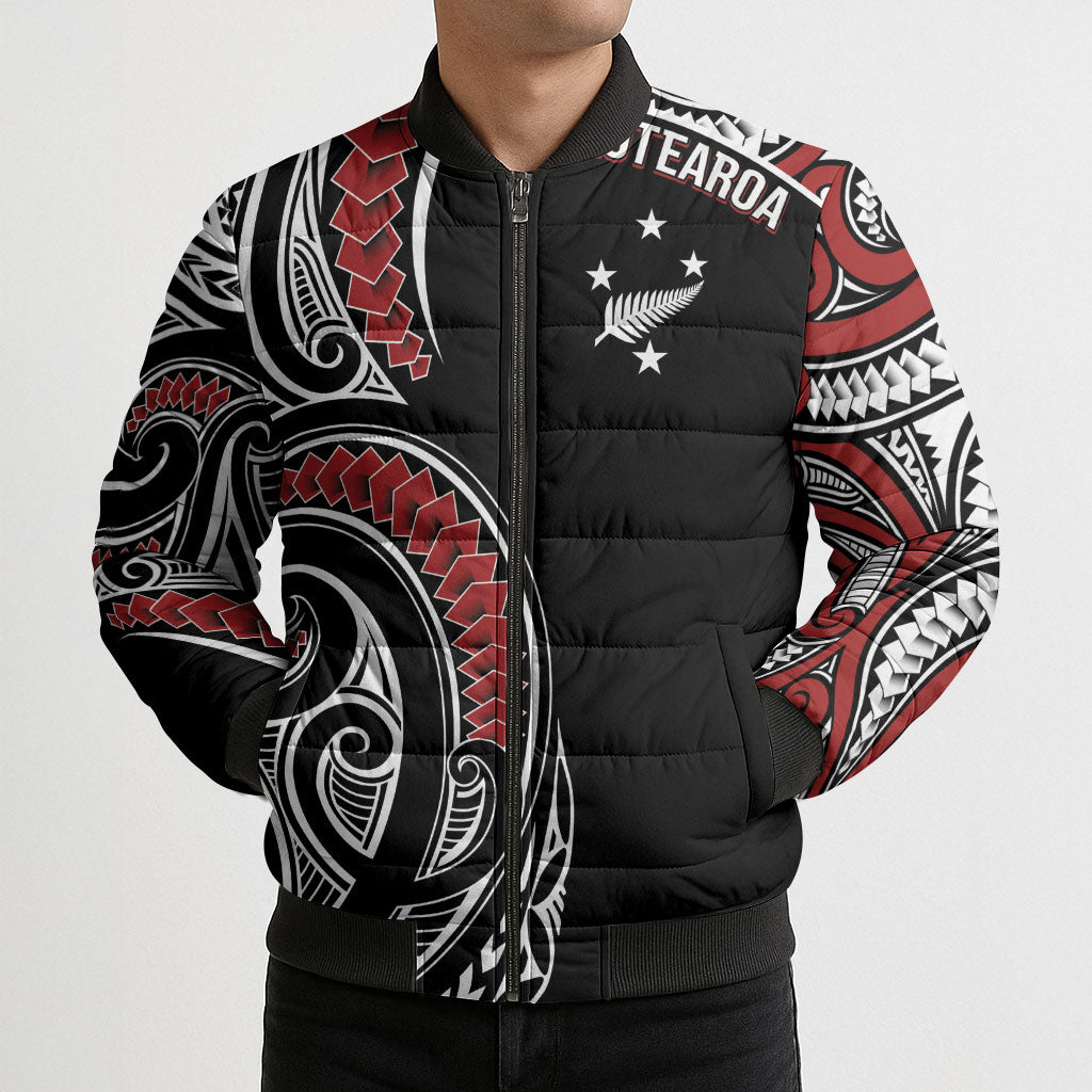 New Zealand Darts Personalized Hei Manaia Bomber Puffer Jacket Classic Kowhaiwhai