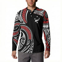 New Zealand Darts Personalized Hei Manaia Button Sweatshirt Classic Kowhaiwhai