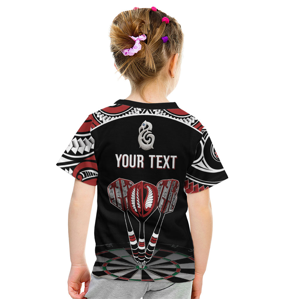 New Zealand Darts Personalized Hei Manaia Kid T Shirt Classic Kowhaiwhai LT7 - Polynesian Pride