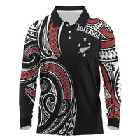 New Zealand Darts Personalized Hei Manaia Long Sleeve Polo Shirt Classic Kowhaiwhai