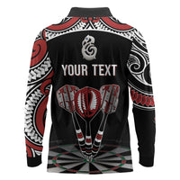 New Zealand Darts Personalized Hei Manaia Long Sleeve Polo Shirt Classic Kowhaiwhai