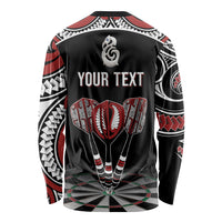 New Zealand Darts Personalized Hei Manaia Long Sleeve Shirt Classic Kowhaiwhai LT7 - Polynesian Pride