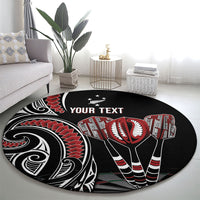 New Zealand Darts Personalized Hei Manaia Round Carpet Classic Kowhaiwhai