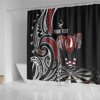 New Zealand Darts Personalized Hei Manaia Shower Curtain Classic Kowhaiwhai LT7 - Polynesian Pride