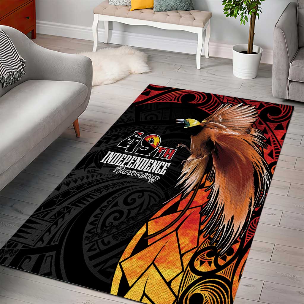 Papua New Guinea Area Rug Grunge Style 49th Independence Anni LT7 - Polynesian Pride