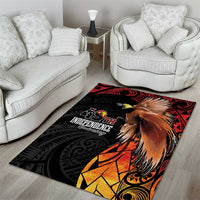 Papua New Guinea Area Rug Grunge Style 49th Independence Anni LT7 - Polynesian Pride