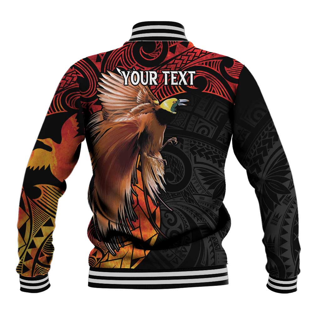 Papua New Guinea Personalised Baseball Jacket Grunge Style 49th Independence Anni