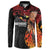 Papua New Guinea Personalised Button Sweatshirt Grunge Style 49th Independence Anni