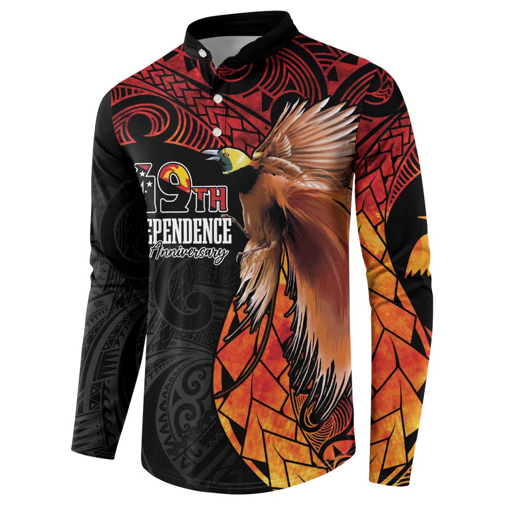 Papua New Guinea Personalised Button Sweatshirt Grunge Style 49th Independence Anni