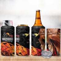 Papua New Guinea 4 in 1 Can Cooler Tumbler Grunge Style 49th Independence Anni